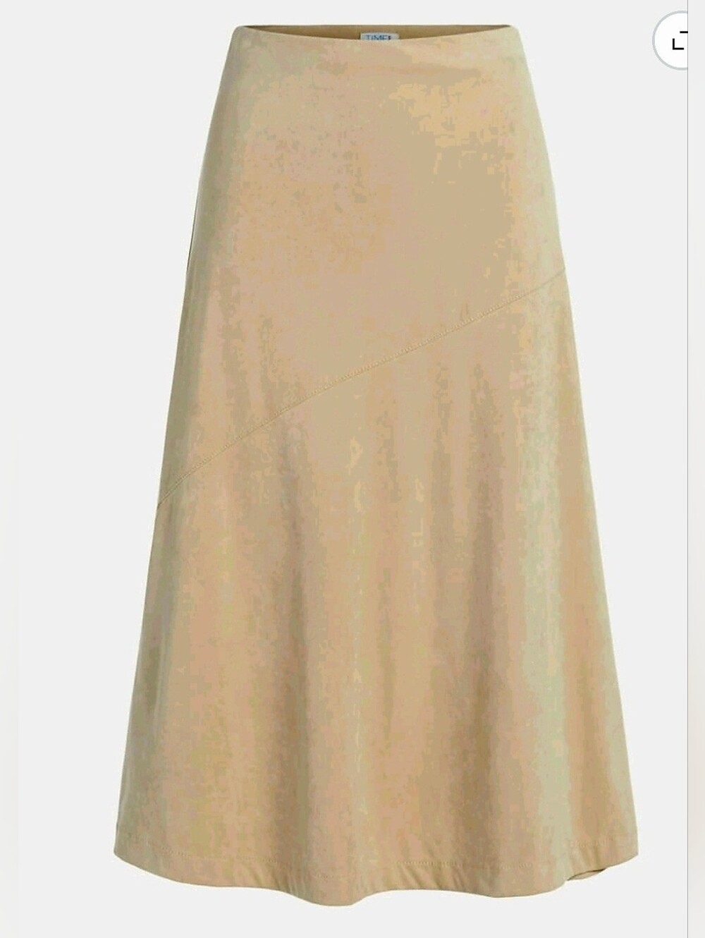 New Women's Faux Suede Midi Skirt, 31" Length, Size 10 (M) Time and Tru - Picture 3 of 4